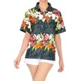 thumbnail image 5 of LA LEELA Hawaiian Shirts Womens Casual Summer Beach Party Short Sleeve Vacation Blouse Shirt Collared Blouses Dress Tee Shirts Tops for Women XXL Hibiscus Floral, Multicoloured, 5 of 5