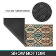 thumbnail image 7 of Boho Retro Brown Diamond Pattern Kitchen Rugs and Mats Sets Of 2,Kitchen Decoration Rugs,Rubber Backing Non-Slip Floor Mat for Sink Washable Waterproof Laundry Room Runner Rugs, 7 of 7