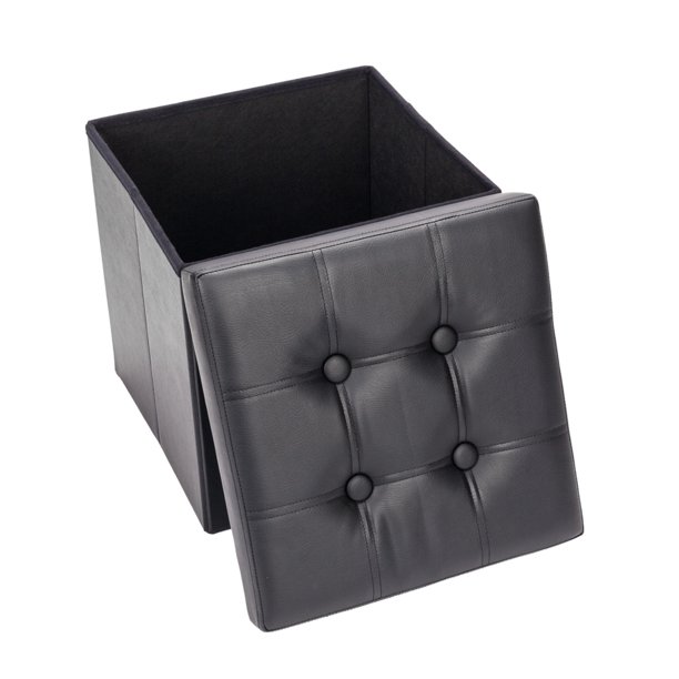 FCH Folding Storage Cube Ottoman Seat Stool Box Footrest Furniture Home