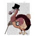 thumbnail image 2 of Fab Funky 15x18 White Modern Wood Framed Museum Art Print Titled - Dapper Dodo, 2 of 4