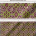 thumbnail image 2 of Soimoi Green Cotton Voile Fabric Maroon Paisley Print Fabric by the Yard 56 Inch Wide, 2 of 7
