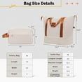 thumbnail image 3 of 4 Piece Luggage Sets, Hard Shell Suitcase 20/28 Inches with Expandable Travel Bag and Toiletry Bag, Lightweight Travel Luggage for Men Women, Khaki+Brown, 3 of 9