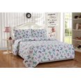 thumbnail image 1 of Mk Collection Ensemble de Draps Butterfly Violet Rose Turquoise Vert Fleurs Neuf (Simple), 1 of 2
