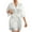 White, variant on THDHVS Womens Pajamas,Robes for Women,Lace Silk-like Robes Bride Bridesmaid Satin Bathrobe V Neck Sleepwear with 3/4 Sleeve Pink L