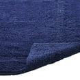 thumbnail image 3 of Better Trends Toilet Rug U-Shaped Set of 2 Piece Contour Rug 100% Cotton Bathroom Mat Soft Absorbent Reversible Washable for Decor Tub Shower Bathroom Floor, 20"x20"|21"x34" Navy Lux Collection, 3 of 4