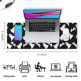 thumbnail image 5 of Long Mouse Pads for Desk,Black Halloween Ghosts and Bats Desk Mats on Top Of Desks, Desk Mouse Pad Extra Large with 3mm Non-Slip Base and Stitched Edge for Gaming,Office,Work,Home 31.5"x11.8", 5 of 6