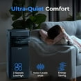 thumbnail image 4 of SereneLife 8000 BTU Portable Air Conditioner - 3-in-1 Portable AC Unit for Bedroom Up to 300 Sq.Ft, 24H Timer, Remote Control, Sleep Mode, Wheels, with Window Mount Kit, Black, 4 of 7