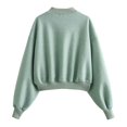 thumbnail image 4 of Womens Cropped Jacket Button Down Long Sleeve Winter Casual Coats Outerwear, 4 of 5