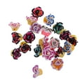 thumbnail image 3 of 20 piezas de arcilla de colores con forma de flor y agujero cruzado de 1 mm para hacer joyas DIY, 3 of 9