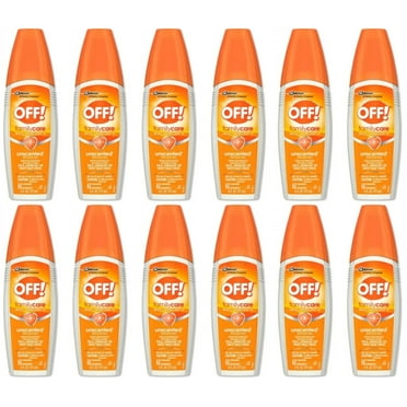 OFF! FamilyCare Unscented Insect Repellent Bug spray AloeVera 7% Deet 6 oz,12 PK