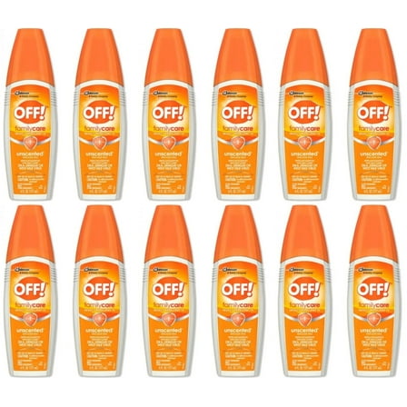 OFF! FamilyCare Unscented Insect Repellent Bug spray AloeVera 7% Deet 6 oz,12 PK