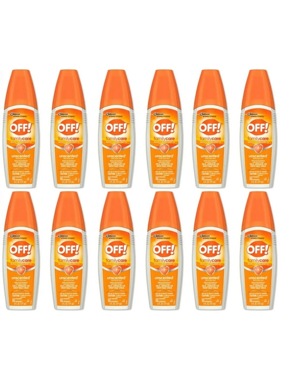 OFF! FamilyCare Unscented Insect Repellent Bug spray AloeVera 7% Deet 6 oz. 12PK