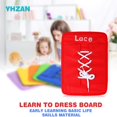 thumbnail image 2 of AMERTEER Montessori Toys Early Learning Basic Life Skills Busy Board Learn to Dress Practice Boards - Zip  Snap  Button  Buckle  Lace & Tie Toys for 2 3 4 Year Old Toddlers, 2 of 7