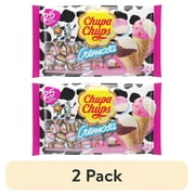 (2 pack) Chupa Chups Lollipops, Cremosa, All Occasion, 2 Assorted Flavors, Peanut & Tree Nut Free, 25 Count