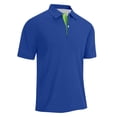 thumbnail image 5 of Dwelliawo Men's Polo Shirts Summer Vintage Button Up Collared Golf Shirt Short Sleeve Tshirts Casual Fashion Big and Tall Tshirt Dark Blue L, 5 of 5