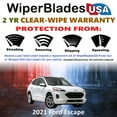 thumbnail image 2 of 2021 Ford Escape Beam Wiper Blades Wipers w/2yr Warranty (Set of 2) (WiperBladesUSA), 2 of 5