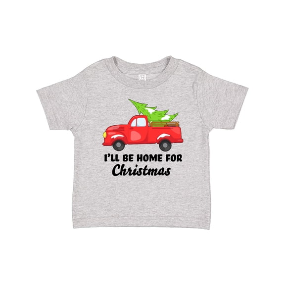 Inktastic I'll Be Home for Christmas Truck with Tree Boys or Girls Baby T-Shirt