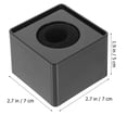 thumbnail image 2 of Milisten Portable ABS Injection Molding Square Cube Shaped Interview Mic Microphone Logo Flag Station Logo (Black), 2 of 5