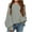 Gray, variant on Girl's Oversized Crewneck  Long Sleeve Fall Sweaters Kids BatwingSlouchy Chunky Pullover Jumper  5-14 Years