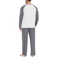 thumbnail image 6 of Raglan Long Sleeve Halloween Pajama Top Matching Straight Leg Sleep Pants Drawstring Elastic Waist Loungewear For Men, 6 of 6
