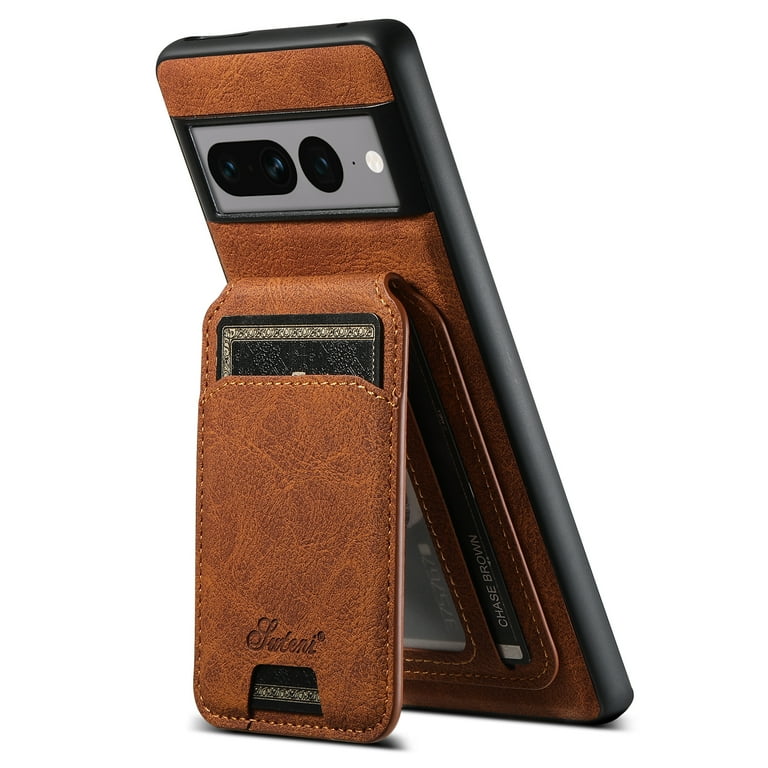 Suncase Custodia In Vera Pelle Per Google Pixel 4 XL – Slim-Edition Con Chiusura Magnetica (Colore Caffè Antico) - 2