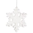 thumbnail image 1 of Ornement Blanc en Flocon de Neige avec Paillettes - 8 Po., 1 of 1