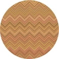 thumbnail image 1 of Ahgly Tapis de Zone Carré Orange Transitionnel Lavable en Machine, 3 Pieds Carré, 1 of 7