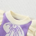 thumbnail image 5 of SGMVNU Girls Fall Sweaters - Cute Pattern Knit Dress, Casual Cozy Sweater Dress for Stylish Kids Girls, Baby Girl Clothes(y1202_1-Purple, Size 12-18 Months), 5 of 9