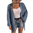 thumbnail image 3 of Vedolay Women's Cardigan Sweater Long Sleeve Knit Sweater Cover up with Pockets Blue,L, 3 of 5