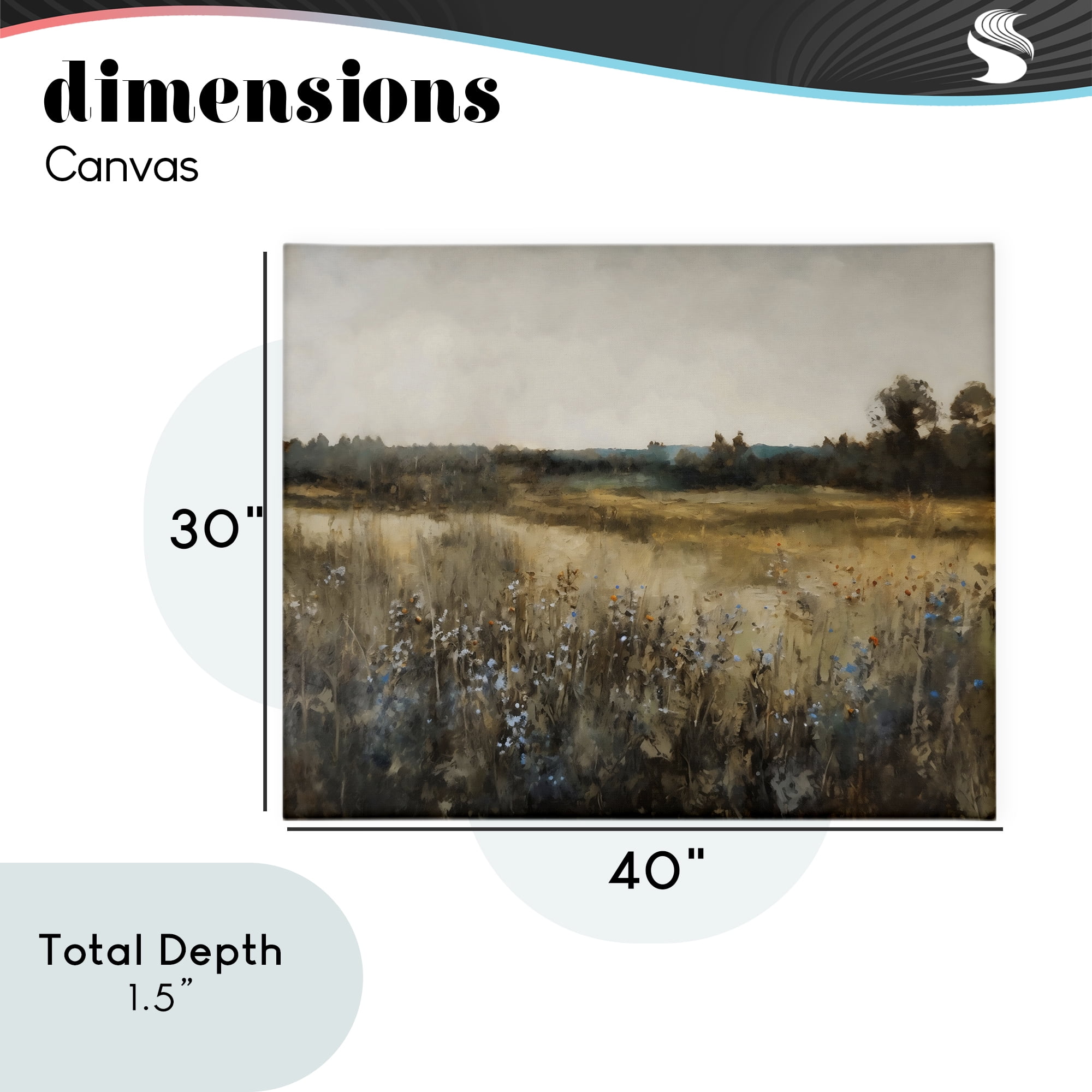 Stupell Industries Wildflowers & Wheat Meadow Canvas Wall Art, design by Creative Studio