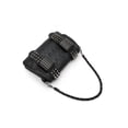 thumbnail image 5 of Gothic Skull Embossed Crossbody Bag with Studded Straps, Black Leather Look, Metal Spikes, 5 of 10