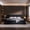Black, variant on King Size Upholstered Platform Bed with Velvet Headboard, Metal and Solid Pine Wood Frame with 24 Slats for Bedroom, No Box Spring Needed, Beige and White