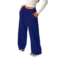 thumbnail image 6 of Eiyaclvo Boys Baggy Sweatpants Straight Wide Leg Sweatpant Joggers Drawstring Waisted Open Bottom Sweat Pants with Pockets Size 4-15 Years, 6 of 7