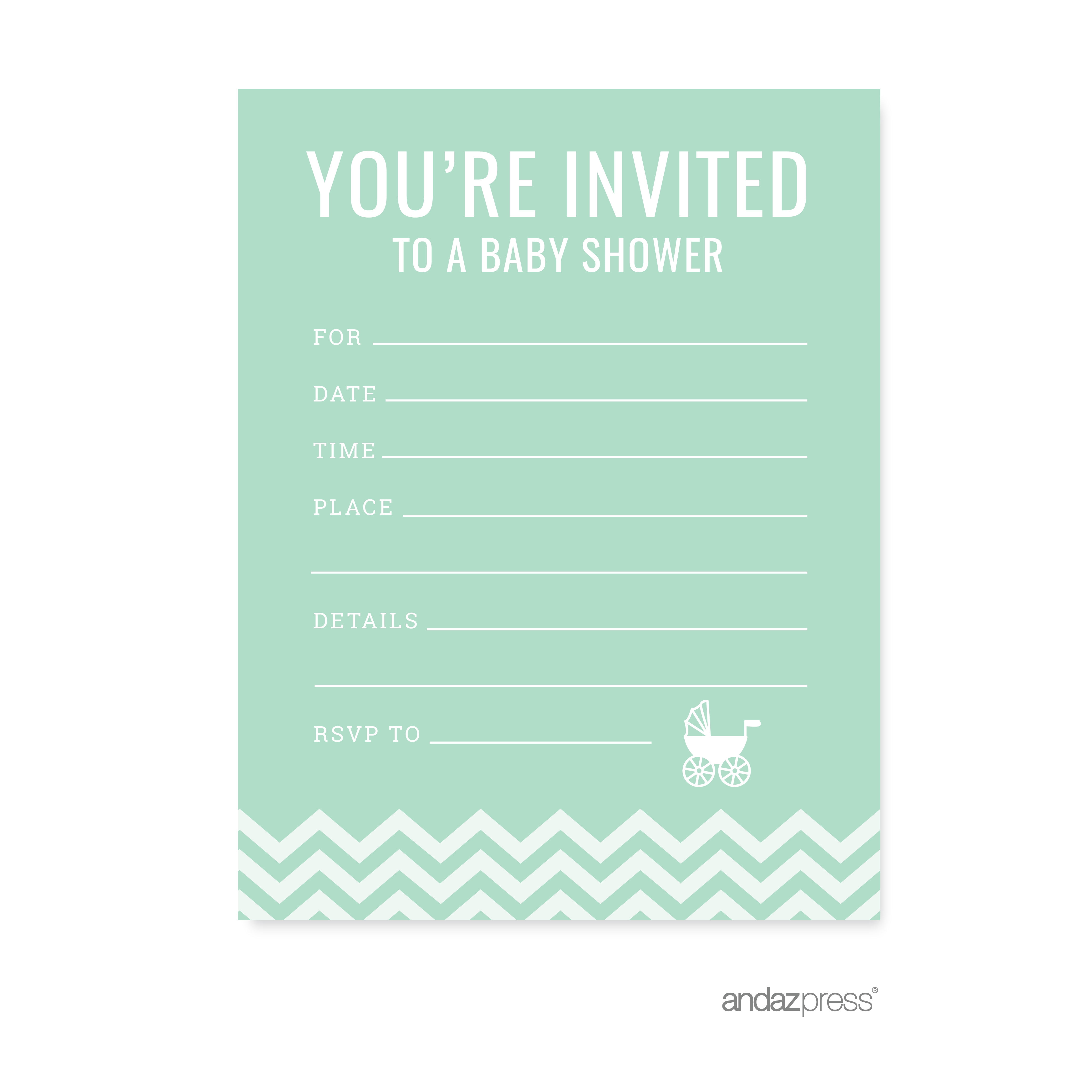 Printable Boy Baby Shower Invitations