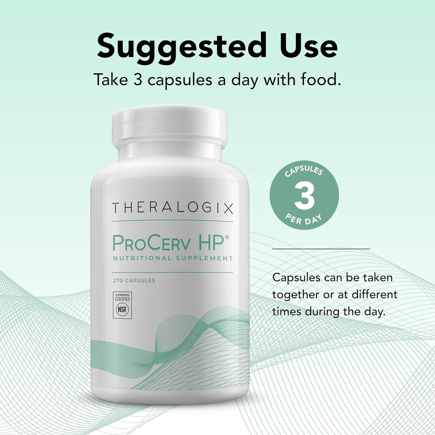 Theralogix ProCerv HP High-Potency Multivitamin - 90-Day Supply - Support for Women & Men - Immune Support Supplement* - includes B Vitamins, Vitamin C, Vitamin D & Zinc - NSF Certified - 270 Capsules