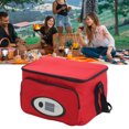 thumbnail image 1 of Speaker Ice Cooler Bag, USB Solar  Speaker Ice Pack LED  for Picnic Red, 1 of 7