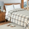 thumbnail image 6 of Tahoe Heavyweight Oversized Washable French Wool Plaid Twin Blanket, Deer, 6 of 9