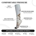 thumbnail image 3 of Bixox White Reindeer Portrait Print Compression Socks,Compression Socks Women & Men Circulation for Medical,Running,Athletic, 3 of 7