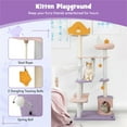 thumbnail image 6 of Pefilos 66" Cute Cat Tree Tower for Indoor Cats, Moon and Star Cat Condo with Sisal Scratching Posts, Plush Perches, Kitten Cat Tree Tower Activity Center, Purple, 6 of 8