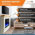 thumbnail image 3 of SimpliFire Allusion Platinum 50" Electric Wall Mount Fireplace with Shiplap Mantel Package - White, 3 of 6