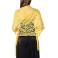 thumbnail image 1 of Women Scarf Solid Color Lace Ladies Crochet See Through Bride Shawl Wrap for Wedding, 1 of 10
