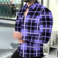 thumbnail image 2 of LIaqionyy Men Plaid Shirts Button down Long Sleeve Collared Christmas Shirt Casual Work Business Tops, 2 of 7