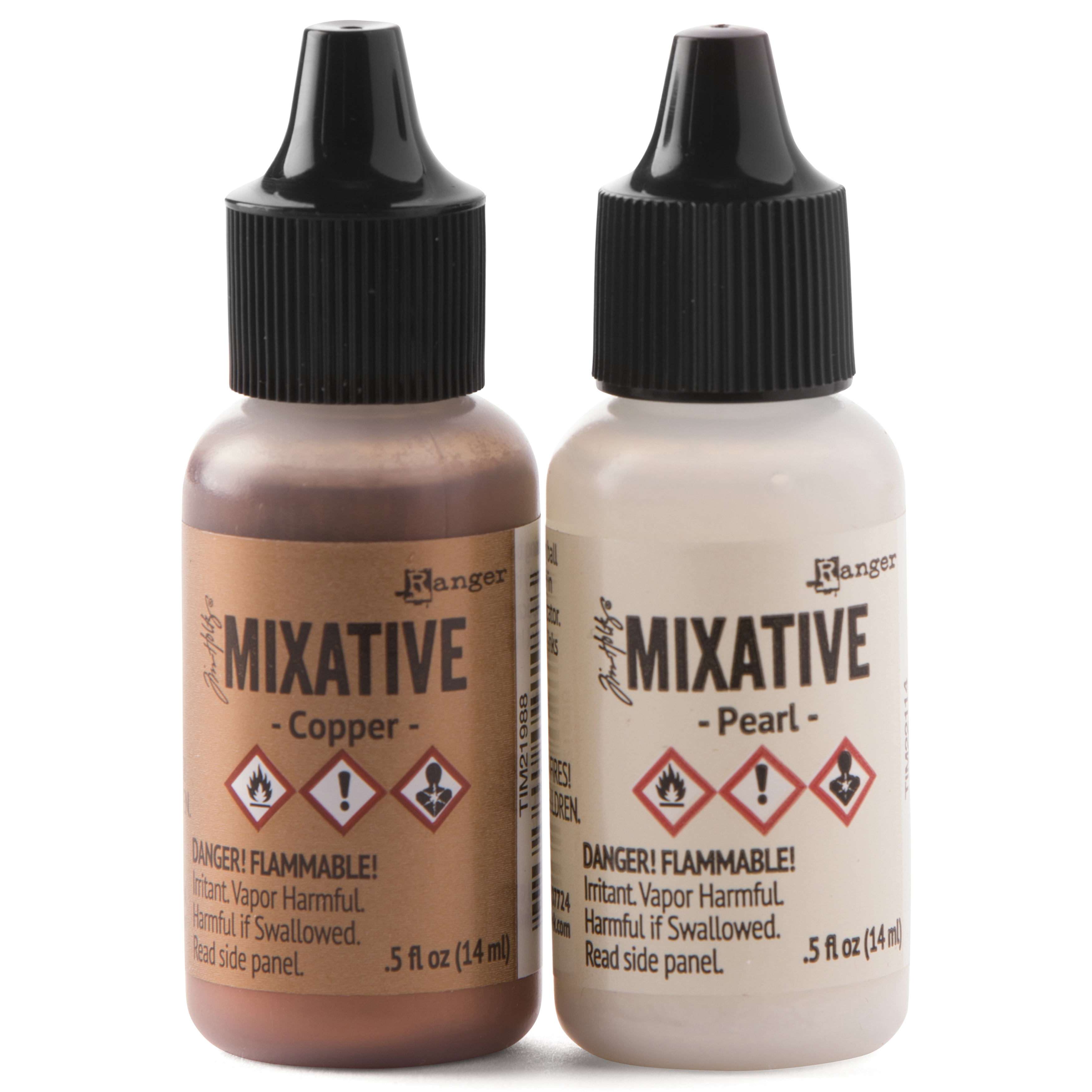 Tim Holtz Alcohol Ink Metallic Mixative Set, Gold & Silver, 6 Packs: 2 ct. (12 total)