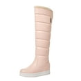 thumbnail image 5 of Platform Knee High Winter Snow Boots for Women with Fleece Lined Waterproof Warm Hidden Wedges Tall Boots, 5 of 6