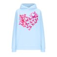 thumbnail image 4 of Jsaierl Sweat à Capuche Imprimé Papillon pour Femmes Tendance Manches Longues Pull Décontracté Mignon Tops 2025, 4 of 6