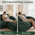 thumbnail image 6 of JERFIT 2-Seater Velvet Sofa, Modular Cloud Couch with Anti-Slip Base, No Assembly Required, Emerald Green, 6 of 10