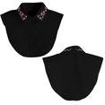 thumbnail image 2 of Cuello Desmontable Con Bordados De Colores De Invierno Cuello Falso De Algodón Media Camisa Blusa Solapa, Negro Noticed AP000608-02, 2 of 7