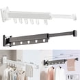 thumbnail image 3 of Space-Saving Retractable Cloth Drying Rack with Folding Clothes Hanger, 3 of 4
