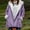 Purple#2, variant on LEAVINGSUO Winter Coats for Women, 2023 Fashion Winter Clearance Women Winter Plus Size Solid Plus Velvet Coat Long Sleeve Horn Buckle Pocket Overcoat Tops