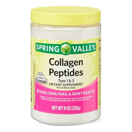 Spring Valley Collagen Peptides Powder, Type 1 & 3, 9 (Doctor's Best Collagen Types 1&3 Powder)